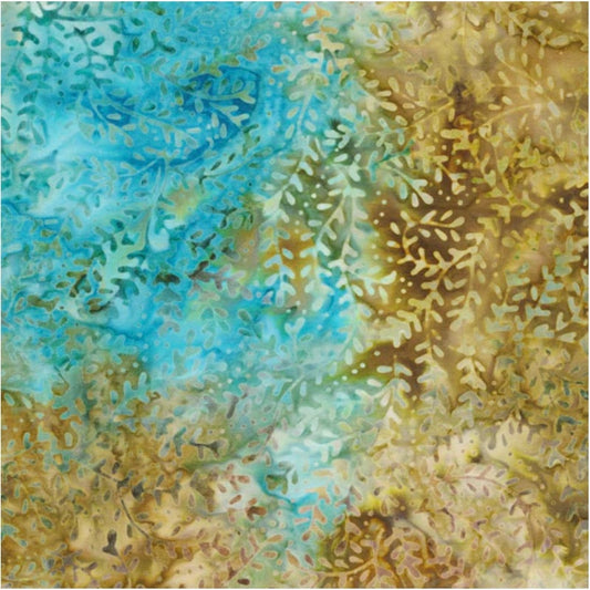 Batik Grotto Branches Green Paintbrush Studio Cotton Fabric PBS-116-8103