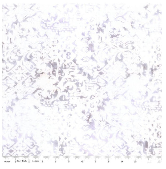 Batiks Porcelains Mallow Barely There White Purple Grey Riley Blake Cotton BATIK Fabric RB-BT23453-170