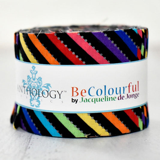 BeColourful Licorice 2.5'' Strips 26pc Jacqueline De Jonge Anthology Cotton Fabric