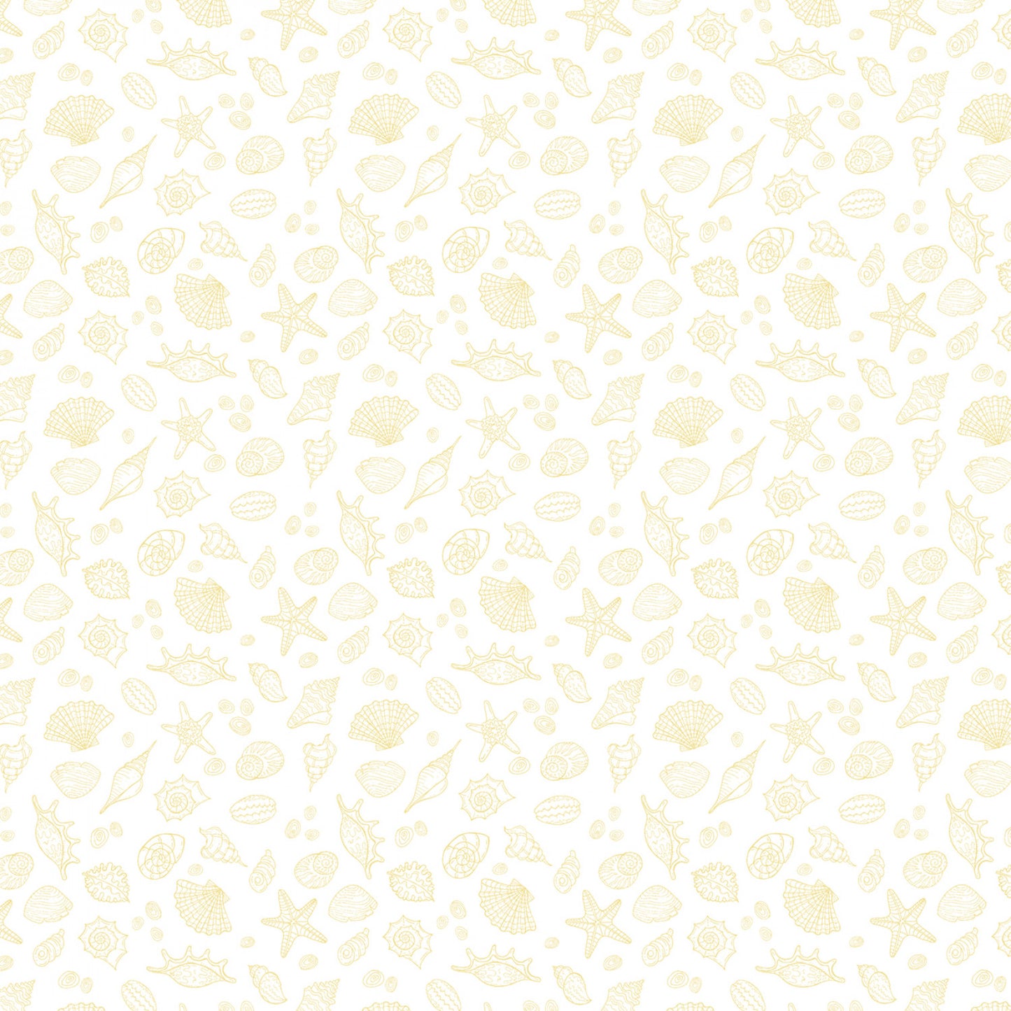 Beach Vista Seashell Tonal Sand Cream Paul Brent Collection Elizabeth's Studio Cotton Fabric