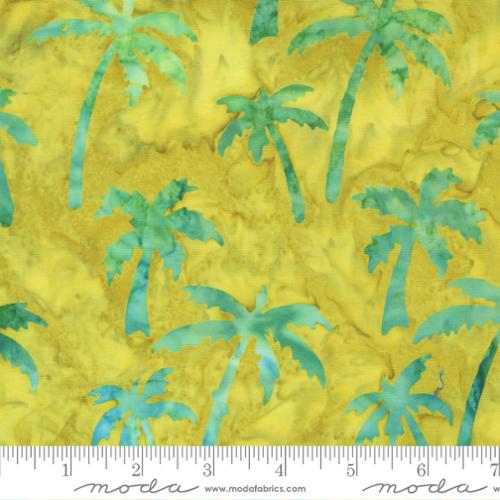 Beachy Batiks Coconut Tree Sunshine Yellow Moda Cotton Fabric