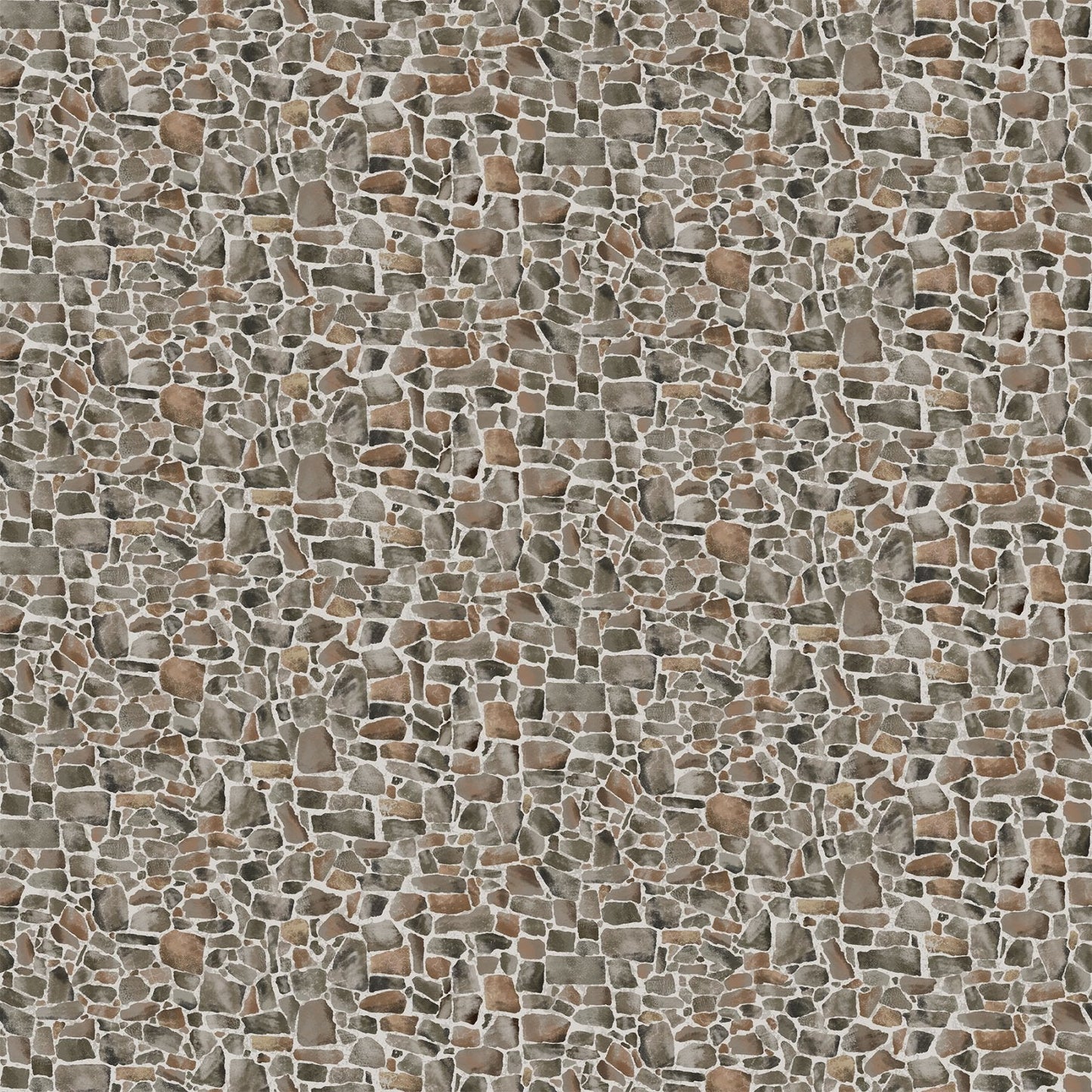 Bear Necessities Field Stones Gray Multi Deborah Edwards Northcott Cotton Fabric NC-28629-94