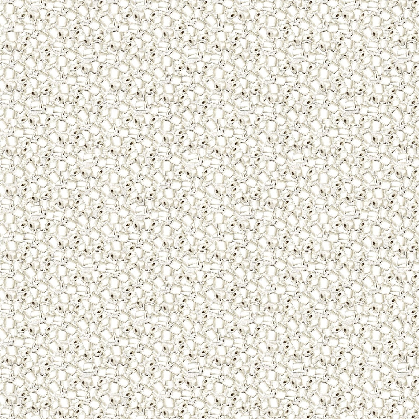 Bear Necessities Toilet Rolls Cream Deborah Edwards Northcott Cotton Fabric NC-28625-11