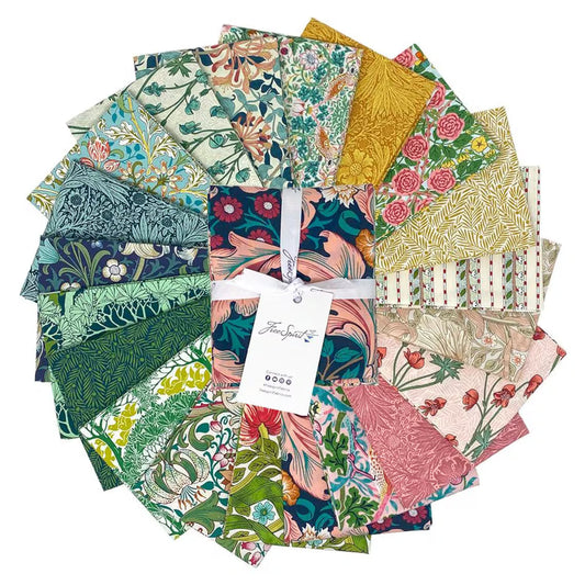 Bedford Park Fat Quarter Bundle 18"x21" 20pcs The Original Morris & Co. Free Spirit Cotton Fabric FS-FB4FQWM.BEDFORD