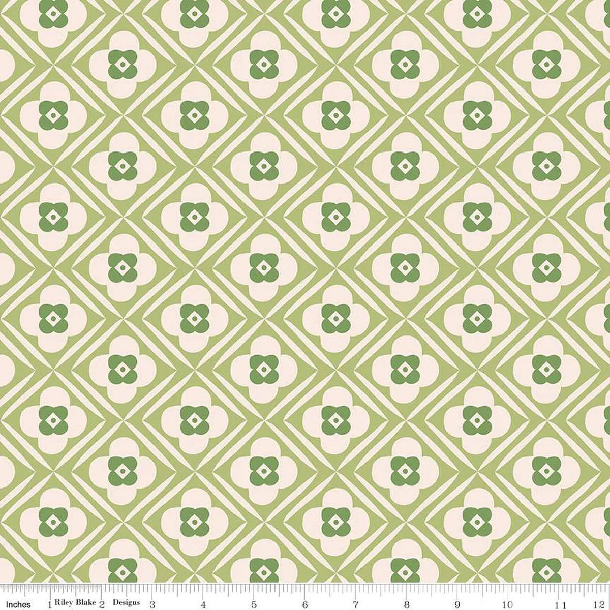 Bee Plaids 108" Wide back Hugs Lettuce Green Lori Holt Riley Blake Cotton Fabric RB-WB15573-LETTUCE