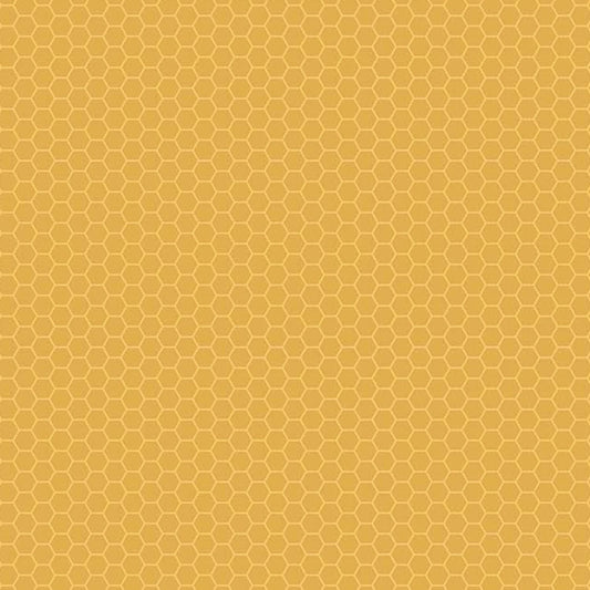 Beecroft Honeycomb Mustard Yellow Deborah Edwards Northcott Cotton Fabric