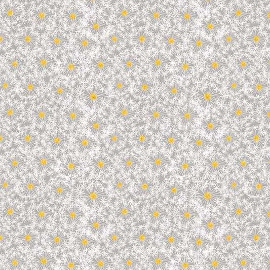 Beecroft Packed Dandelion Fluff Light Gray Deborah Edwards Northcott Cotton Fabric