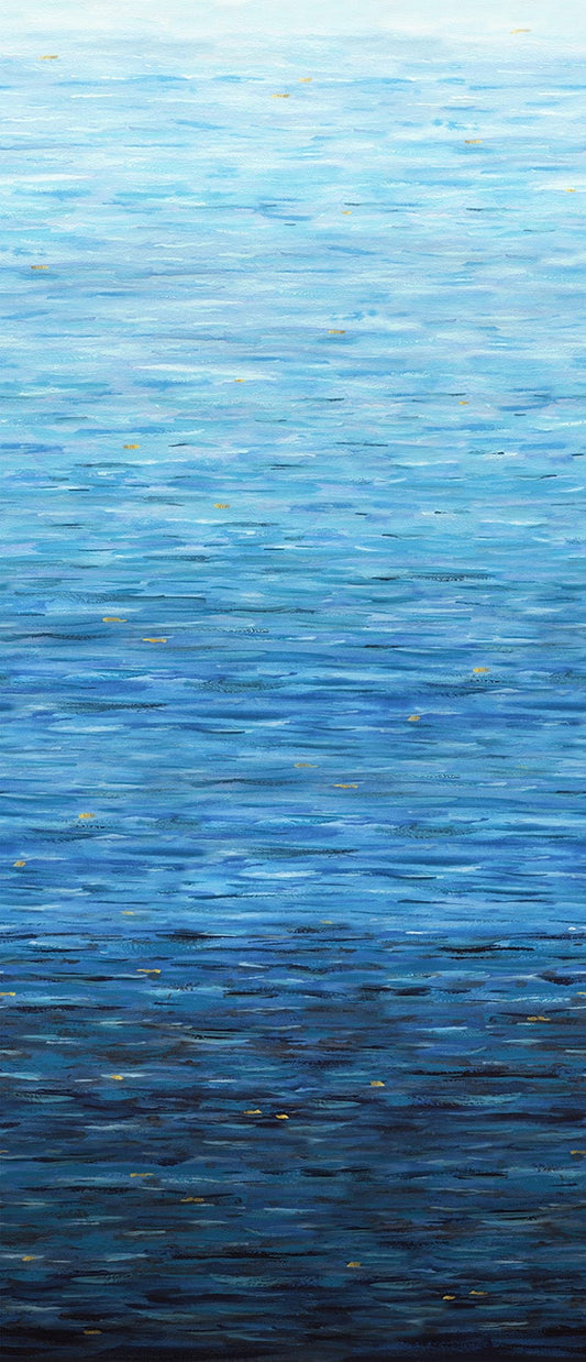 Behind Blue Eyes Water Texture Ombre Pacific Funny Girl Studio E Cotton Fabric SE-8655-76