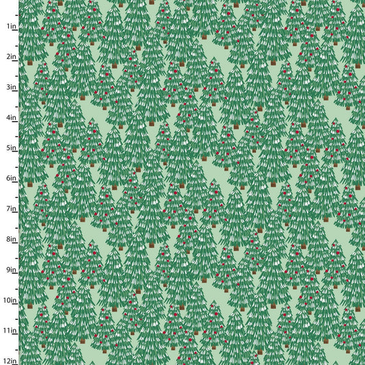 Believe Christmas Trees Beth Albert 3 Wishes Cotton Fabric