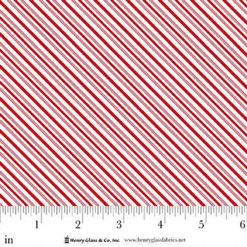Believe Bias Stripe Red Robert Giordano Henry Glass Cotton Fabric HG-1874-88