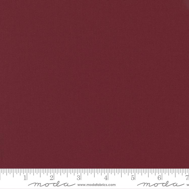 Bella Solid Burgundy Moda Cotton Fabric