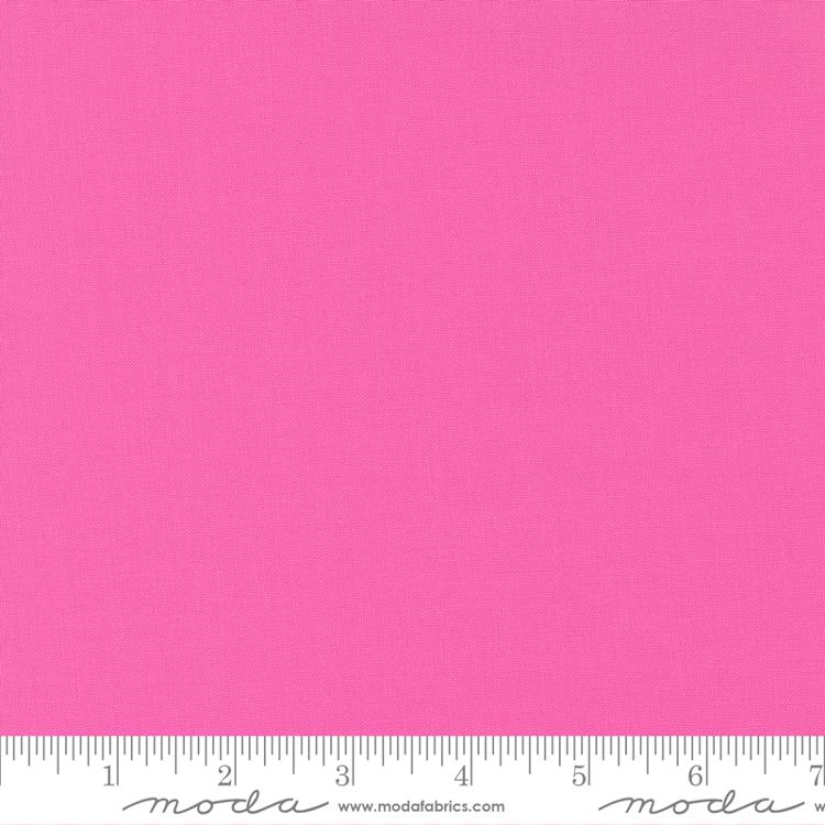 Bella Solid Peony Pink Moda Cotton Fabric