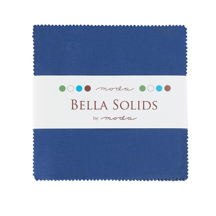 Bella Solids Blue 5" Squares Charm Pack Moda Cotton Fabric MD-9900PP-48