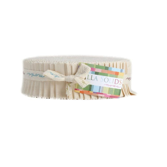 Bella Solids Natural Honey Bun 1.5" Strips Moda Cotton Fabric MD-9900HB-12