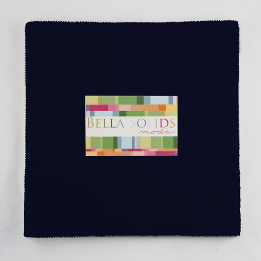 Bella Solids Navy 10" Squares Junior Layer Cake Moda Cotton Fabric MD-9900JLC-20