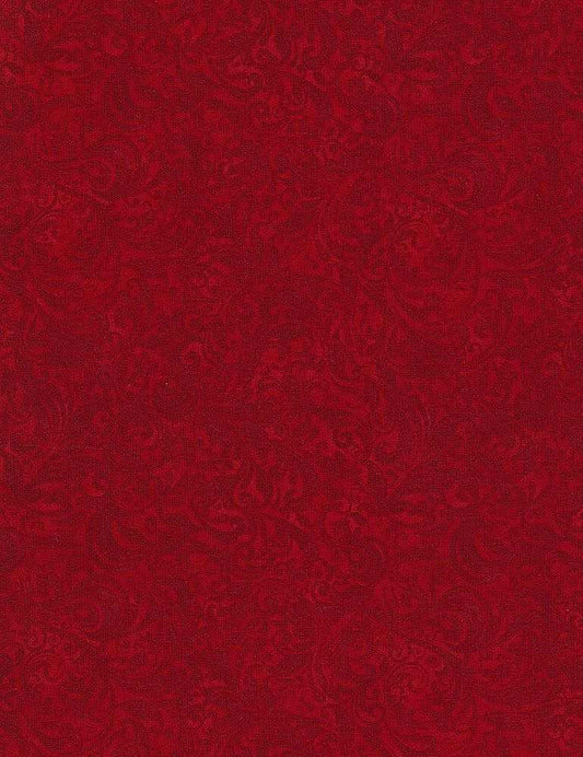 Belle Delicate Filigree Red Timeless Treasures Cotton Fabric