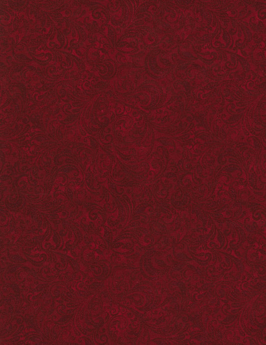 Belle Delicate Filigree Ruby Timeless Treasures Cotton Fabric TT-Belle-C7800-Ruby