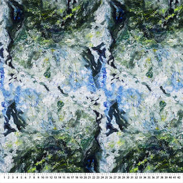 Bells of Ireland Irish Moss White Frond Design Studios Northcott Cotton Fabric NC-40218-10