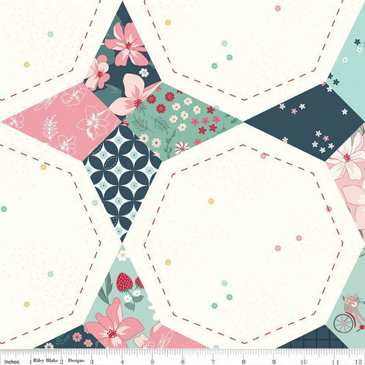 Berry Market 108" Wideback Star Multi Beverly McCullough Riley Blake Designs Cotton Fabric RB-WB15748-MULTI
