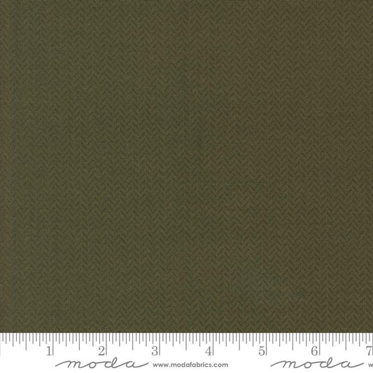 Berry and Pine Yule Herringbone Blenders Wintergreen Dark Green Lella Boutique Moda Cotton Fabric MD-5246-13