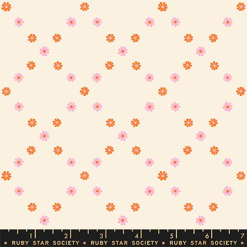Best Day Ever Diamond Flowers Blenders Ditsy Geometric Posy Orange Melody Miller Ruby Star Society Moda Cotton Fabric MD-RS0107-12