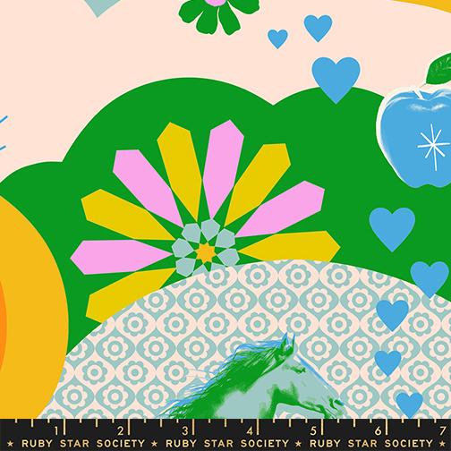 Best Day Ever Kitsch Retro Vintage Verdant Light Green Melody Miller Ruby Star Society Moda Cotton Fabric MD-RS0103-13