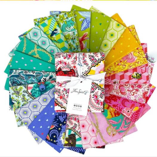 Besties Metallic Fat Quarter Bundle 18”x21” 22 pcs Tula Pink Free Spirit Cotton Fabric