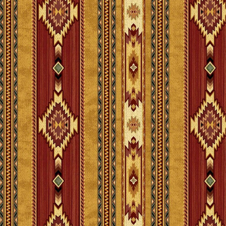 Big Sky Country Saddle Rug Caramel Brown Southwest Michael Miller Cotton Fabric