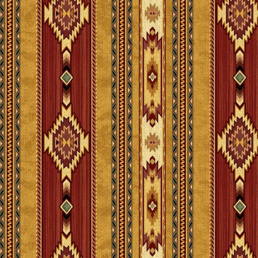 Big Sky Country Saddle Rug Caramel Brown Southwest Michael Miller Cotton Fabric