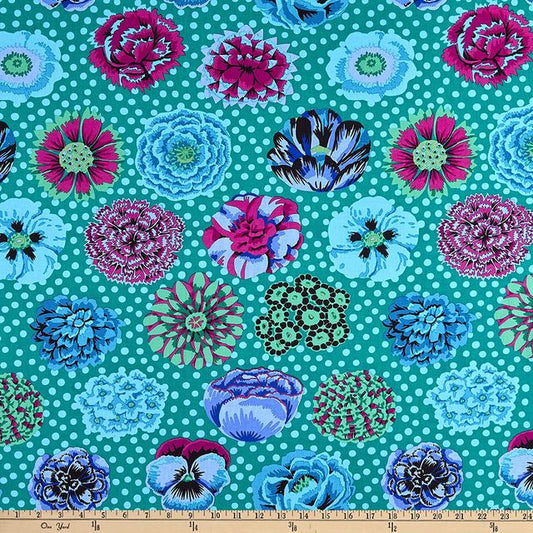 Big Blooms Emerald Green Stash Kaffe Fassett Collective Free Spirits Cotton Fabric