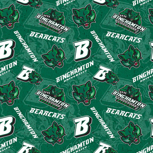 Binghamton Bearcats NCAA College Tone on Tone Sykel Enterprises Cotton Quilting Fabric BIN-1178
