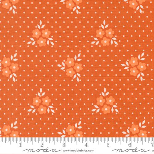 Birch & Willow Autumn Florals Pumpkin Orange Sherri & Chelsi Moda Cotton Fabric MD-37727-15