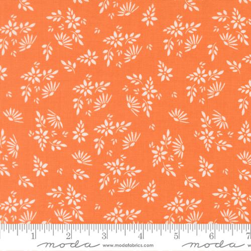 Birch & Willow Flora Florals Pumpkin Orange Sherri & Chelsi Moda Cotton Fabric MD-37721-14