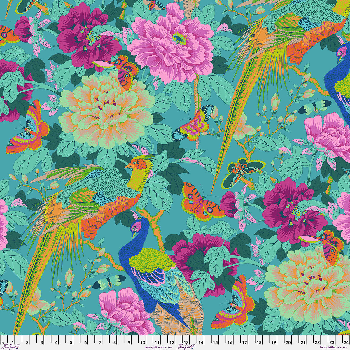 Birds and Bees Blue August 2026 Kaffe Fassett Collective Free Spirit Cotton Fabric FS-PWPJ142.BLUE