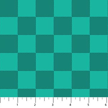 Bits and Bobs Squares Teal FIGO Northcott Cotton Fabric NC-91269-64
