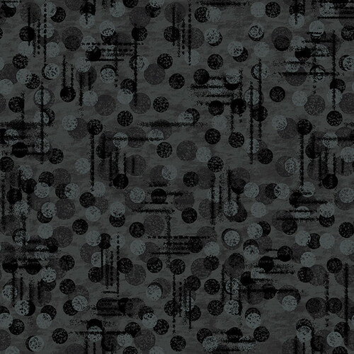 Black Tonal Texture Blender Jot Dot Blank Quilting Cotton Fabric