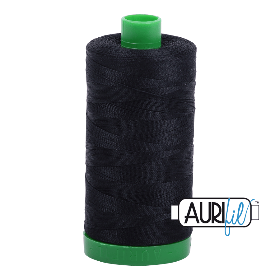 Black 40 wt 1094 yd Large Spool Aurifil Cotton Quilting Thread AF-MK40SC6-2692