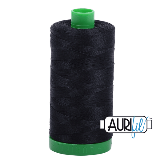 Black 40 wt 1094 yd Large Spool Aurifil Cotton Quilting Thread AF-MK40SC6-2692