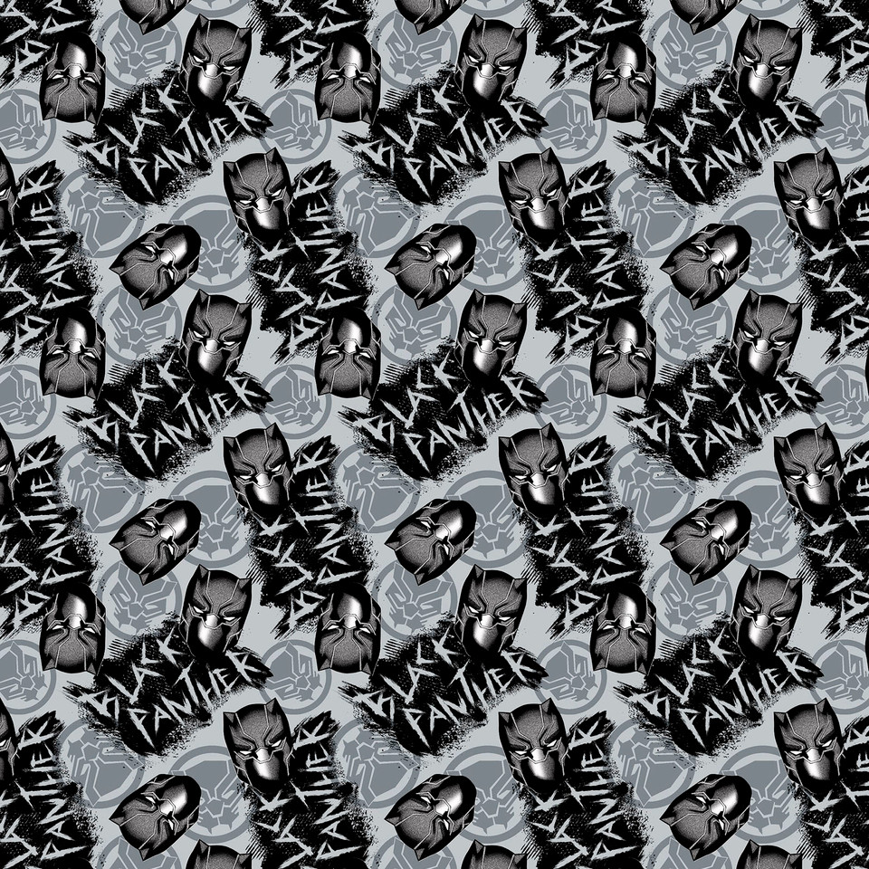 Black Panther Gray Springs Creative Polyester Fleece Fabric SC-67556-651018