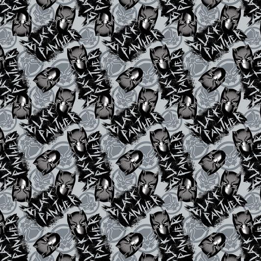 Black Panther Gray Springs Creative Polyester Fleece Fabric SC-67556-651018