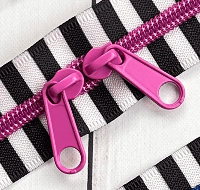 Black & White 30"' Zipper Petuna Pink Stitch Supply Co SSC-Z02