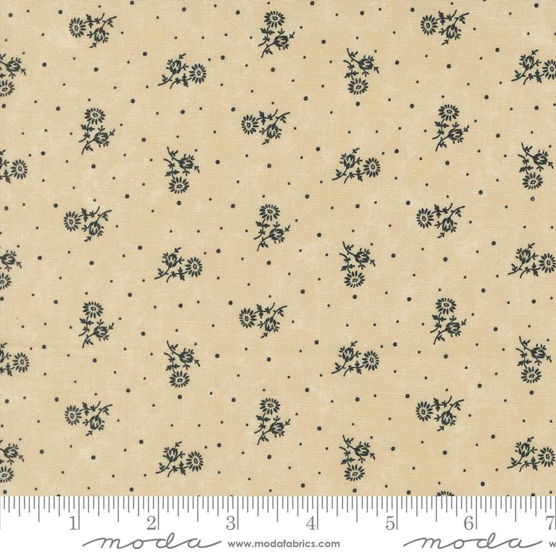 Blackbirds Nest Thistle Ditsy Dots Tan Beige Kansas Troubles Quilters Moda Cotton Fabric