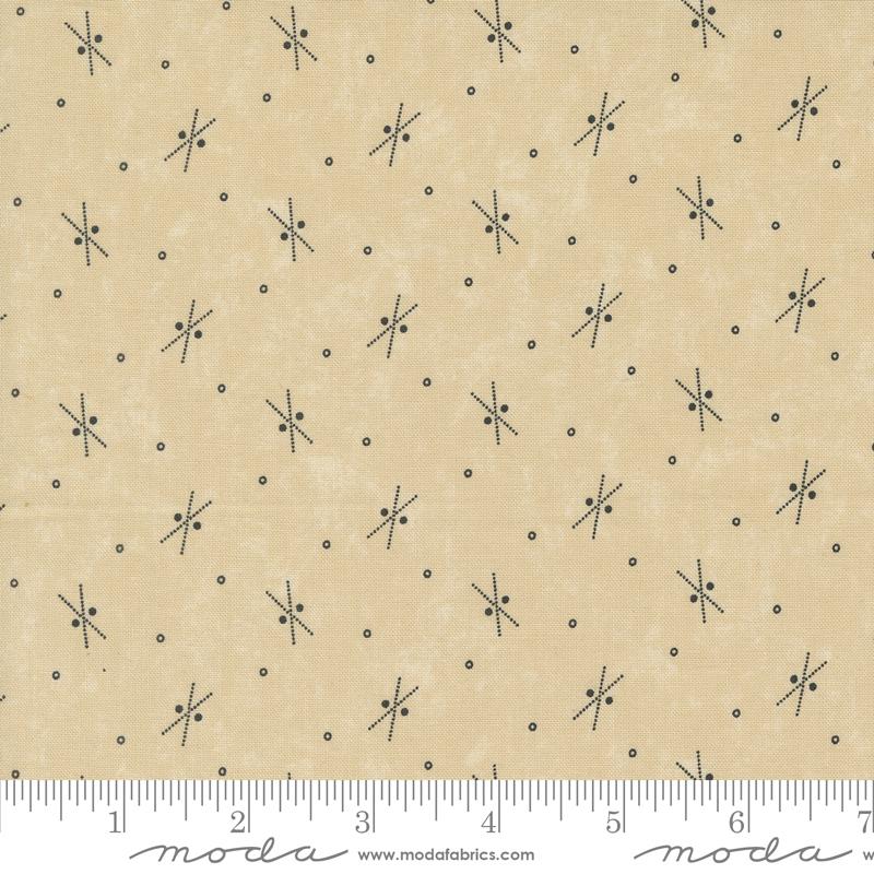 Blackbirds Nest Twigs and Stones Blenders Dots Tan Beige Kansas Troubles Quilters Moda Cotton Fabric