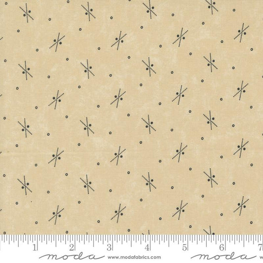 Blackbirds Nest Twigs and Stones Blenders Dots Tan Beige Kansas Troubles Quilters Moda Cotton Fabric