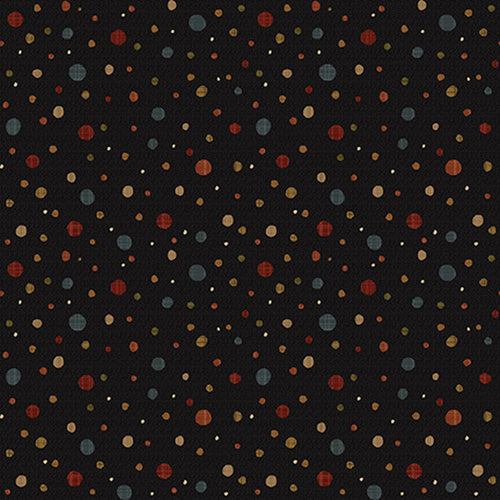 Blessings of Home Dots Black Henry Glass Cotton Fabric