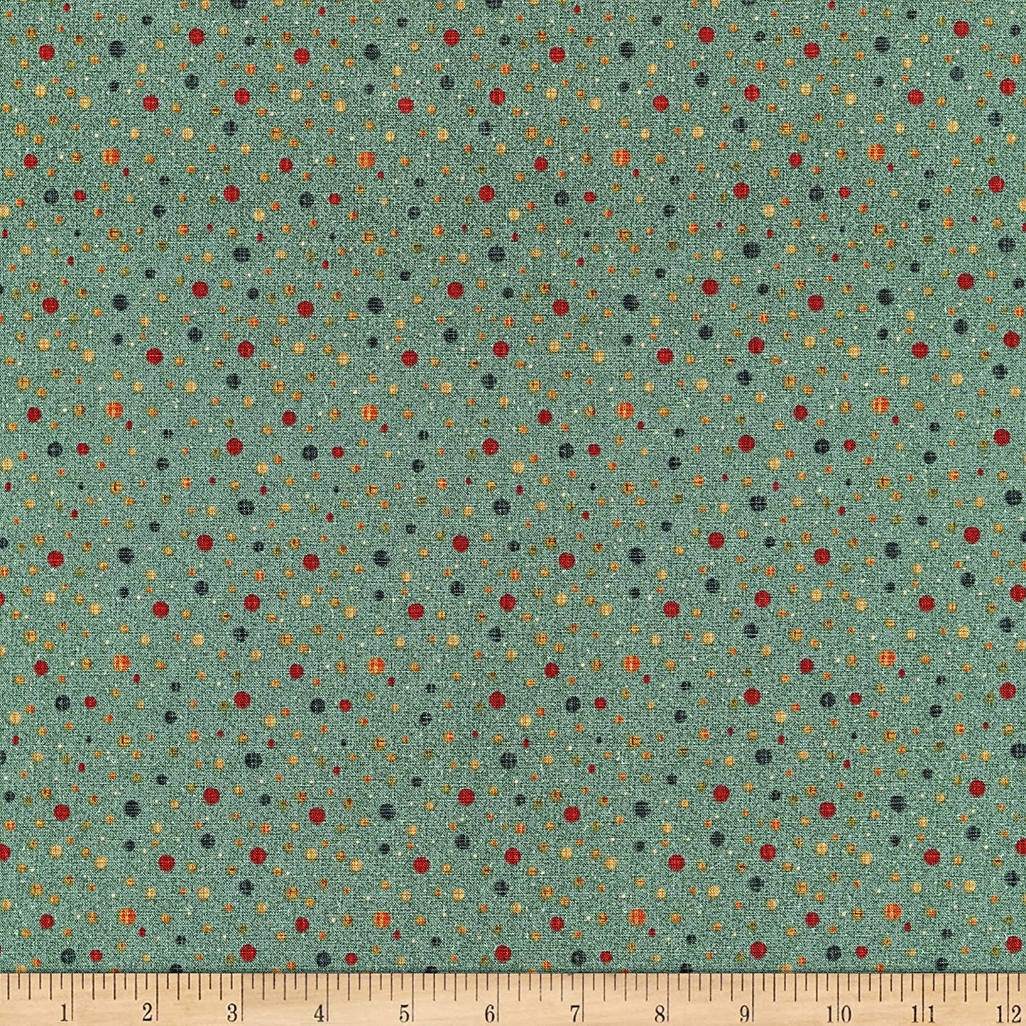 Blessings of Home Dots Teal Henry Glass Cotton Fabric