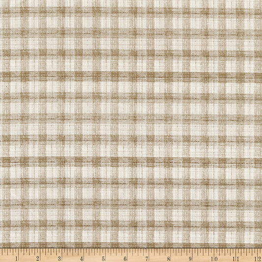 Blessings of Home Monotone Checks Tan Cream Henry Glass Cotton Fabric