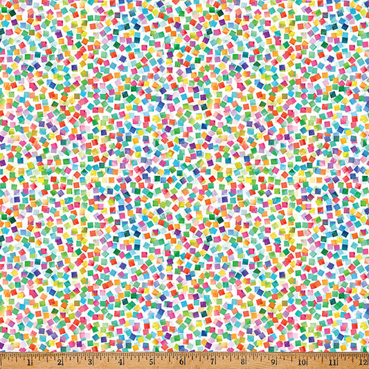 Block Party Squares Spectrum Multi Hoffman Fabric Cotton Fabric