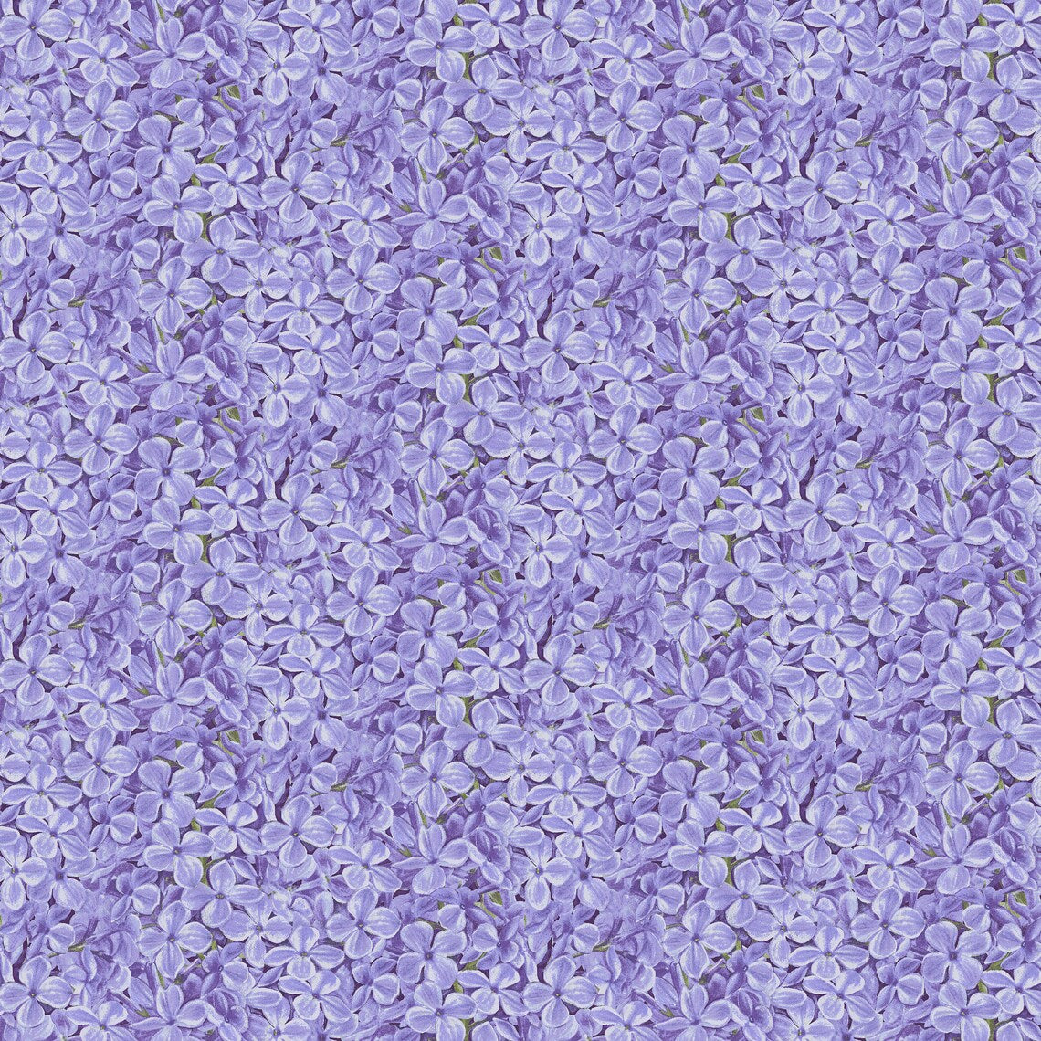 Bloomerang Packed Flowers Periwinkle Purple Jane Shasky Henry Glass Cotton Fabric