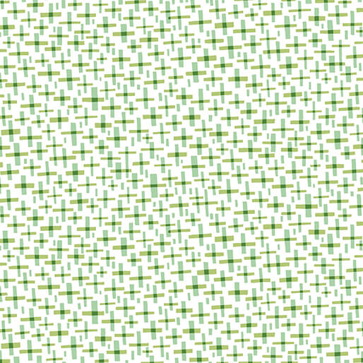 Blooming Color Isla Cross Allover Medium Lime Green Wolff Paper Benartex Cotton Fabric